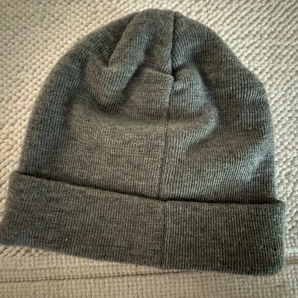 Stüssy Vintage All City Champs Gray Knit Beanie Hat Logo Patch One Size - Picture 3 of 5